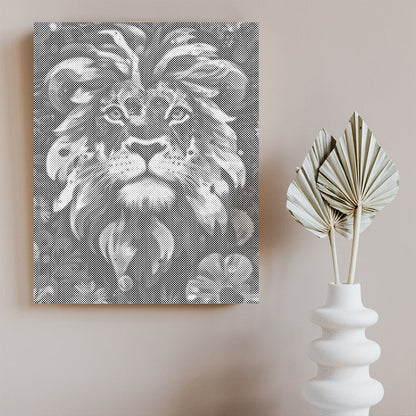 Lion au cœur courageux - Peinture à points