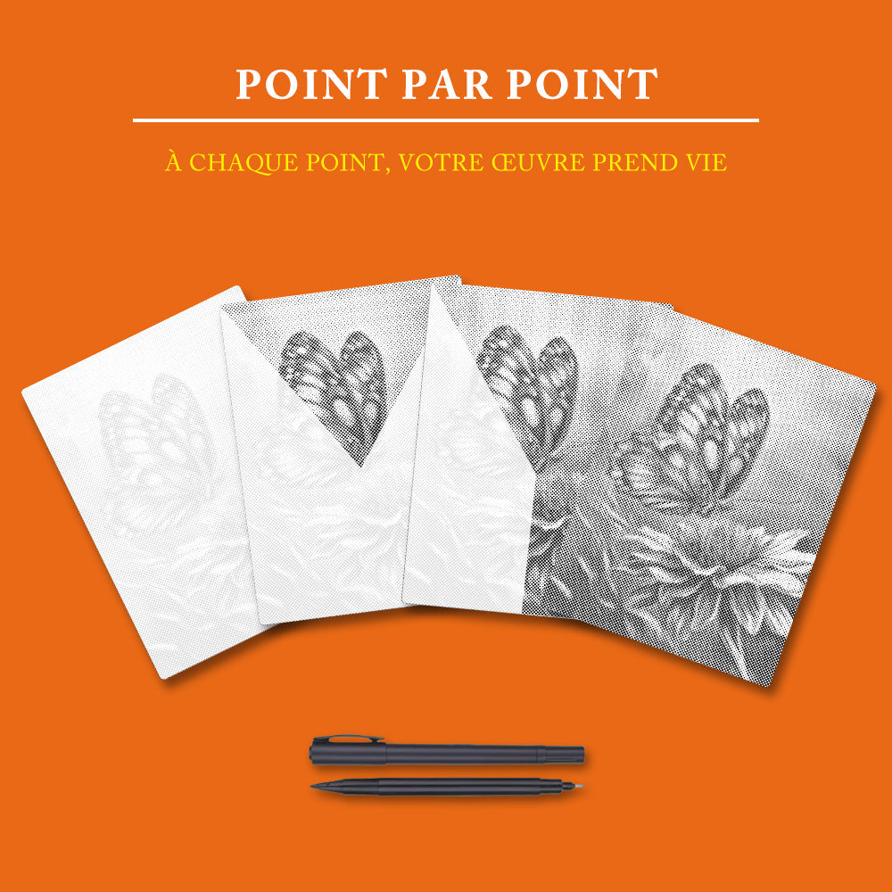 Papillon vibrant - Peinture à Points