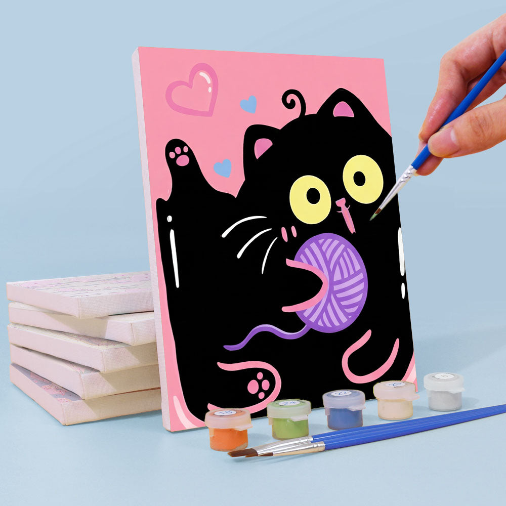 Chats roses et noirs