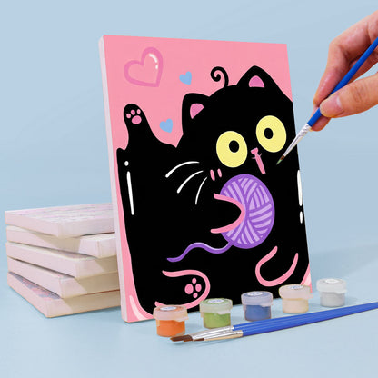 Chats roses et noirs