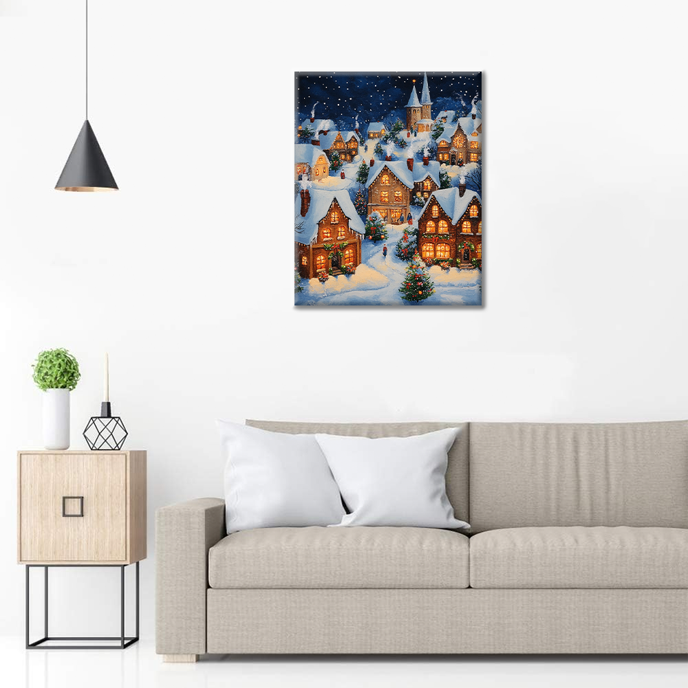 Village de Noël - Peinture par numéros
