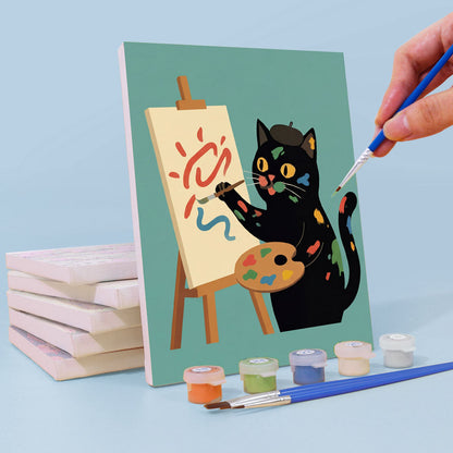 Chat noir tranquille