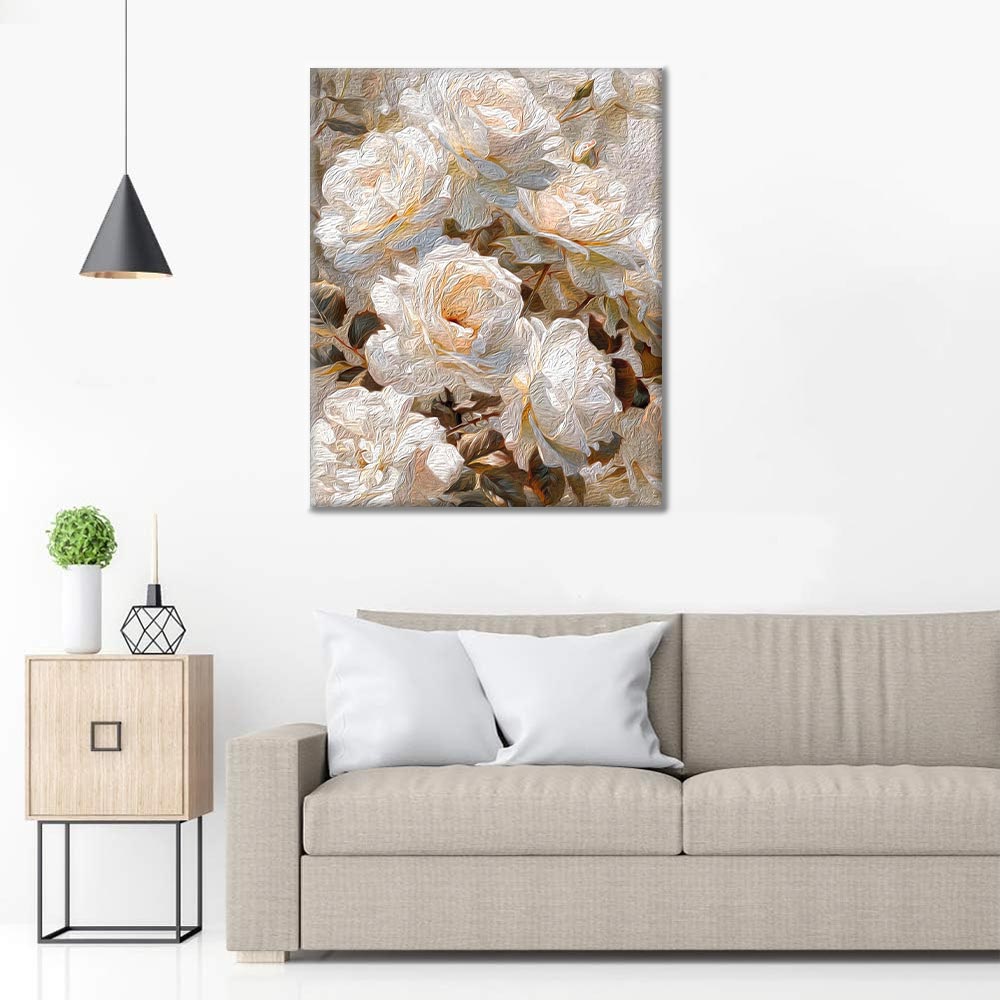 Rose Blanche – Peinture par numéros