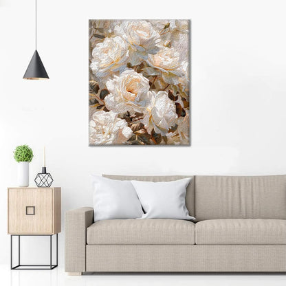 Rose Blanche – Peinture par numéros