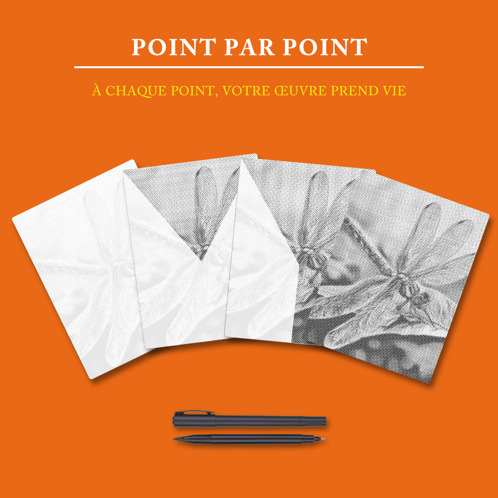 Libellule colorée - Peinture à Points