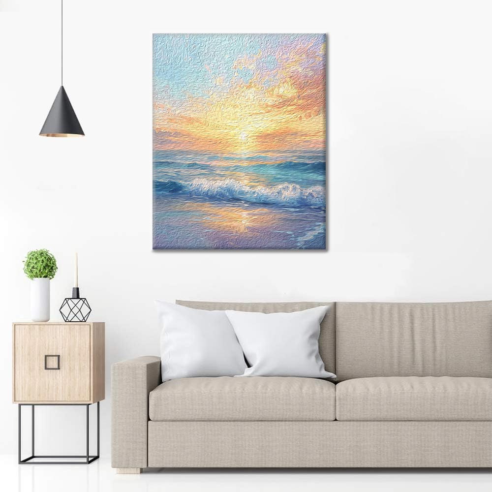 Lever de soleil sur la mer – Peinture par numéros