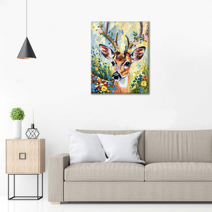 Cerf printanier – Peinture par numéros