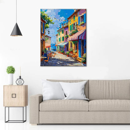 Ville méditerranéenne – Peinture par numéros