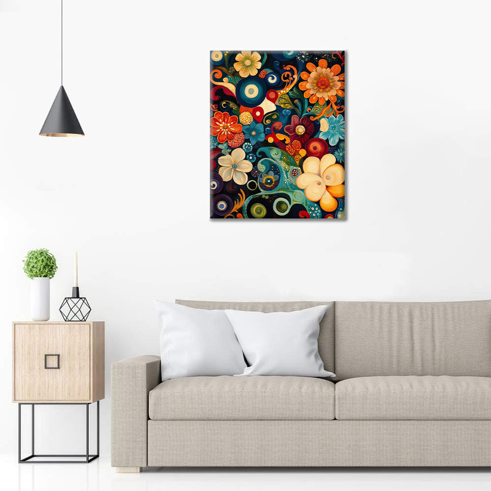 Fleurs abstraites - Peinture par numéros