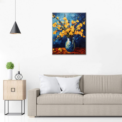 Fleurs jaunes - Peinture par numéros