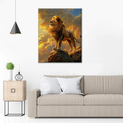 Lion majestueux – Peinture par numéros