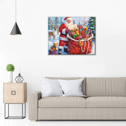 Sac cadeau du Père Noël – Peinture par numéros