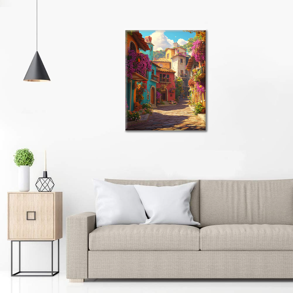 Ville de fleurs fraîches - Peinture par numéros