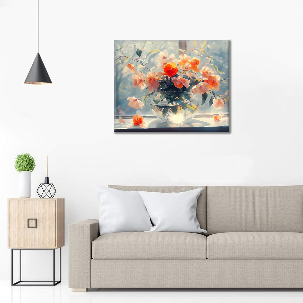 Vase près de la fenêtre - Peinture par numéros