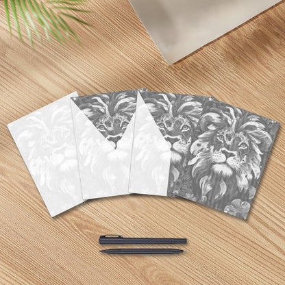 Lion au cœur courageux - Peinture à points