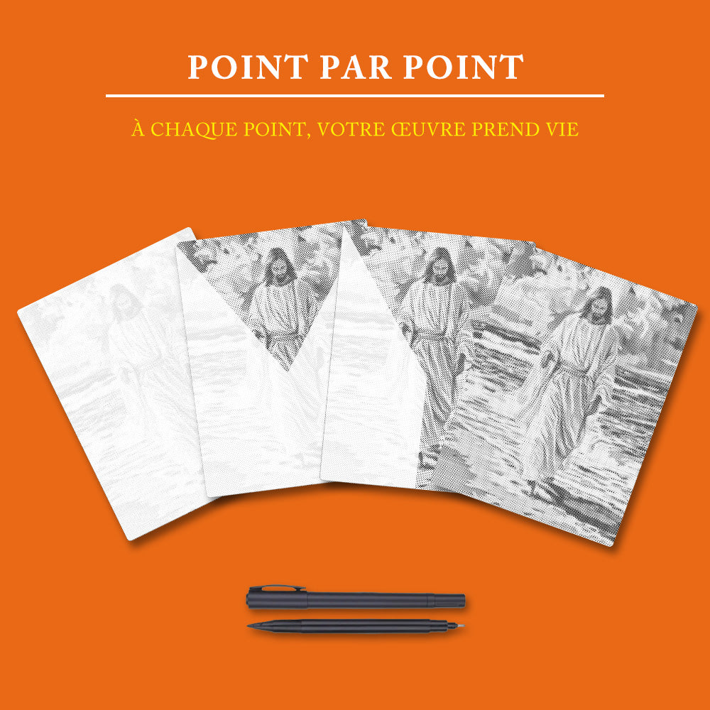 Rivage divin - Peinture à Points