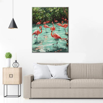 Flamants roses – Peinture par numéros