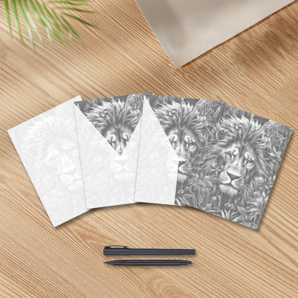 Feuillage et fureur du lion - Peinture pointilliste