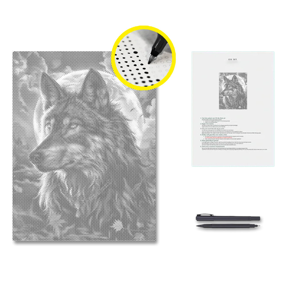 Le Roi des Loups - Peinture à points