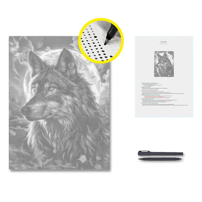 Le Roi des Loups - Peinture à points