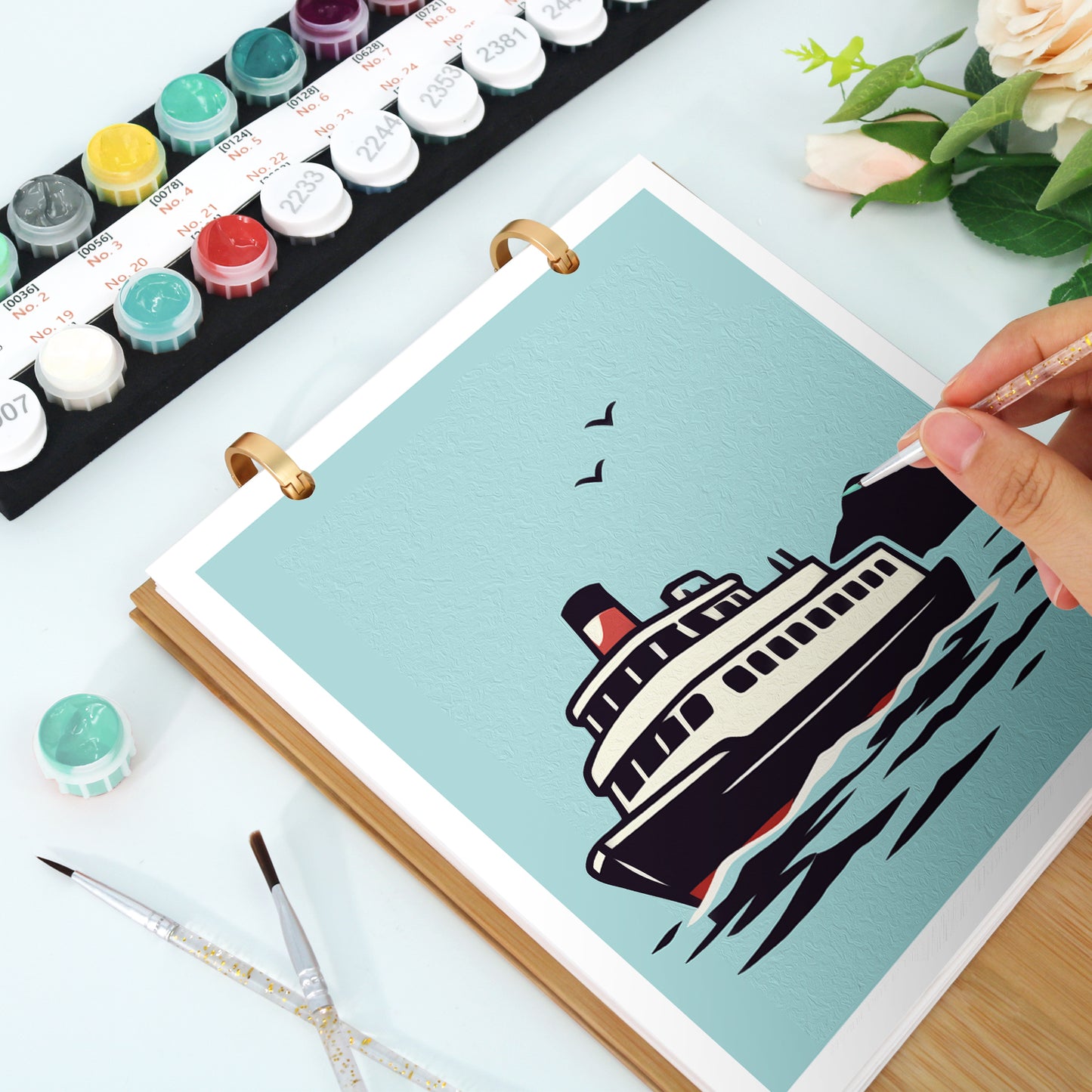 Édition Voyage Vintage – Calendrier de Bureau 2027 à Peindre par Numéros