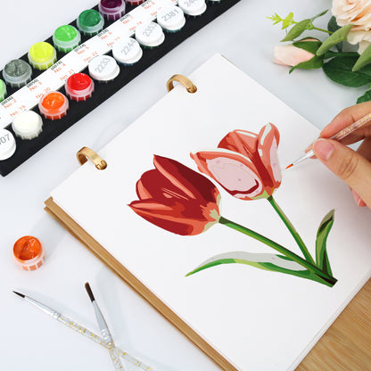 Édition Fleurs – Calendrier de Bureau 2027 à Peindre par Numéros