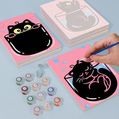 Chats roses et noirs