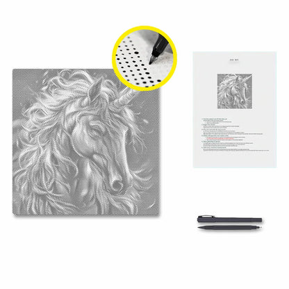 Licorne majestueuse - Peinture à points