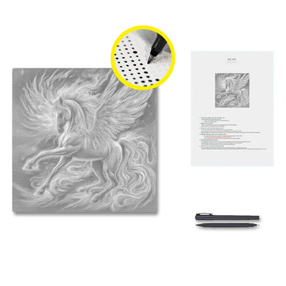 Pégase lumineux - Peinture à points
