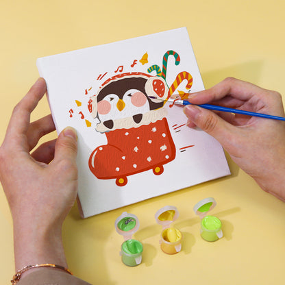 Pingouin de Noël – Peinture par numéros
