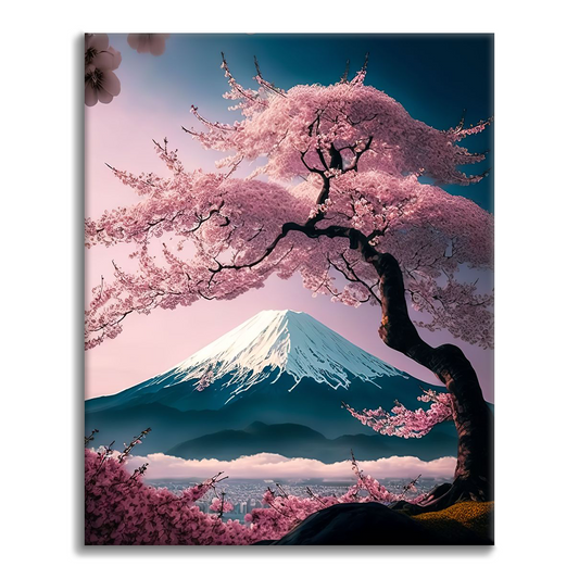 Fleurs de cerisier - Peinture par numéros