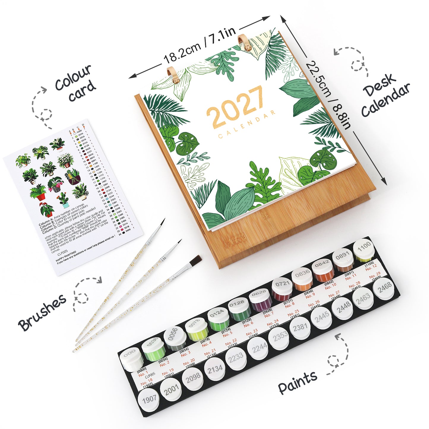 Édition Plantes – Calendrier de Bureau 2027 à Peindre par Numéros