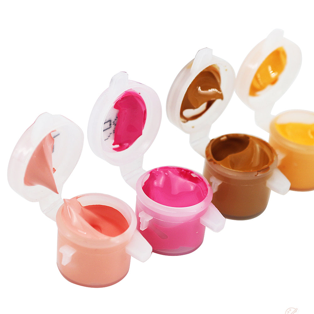 Crâne aux roses roses – Peinture par numéros