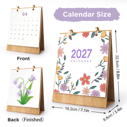 Édition Fleurs – Calendrier de Bureau 2027 à Peindre par Numéros