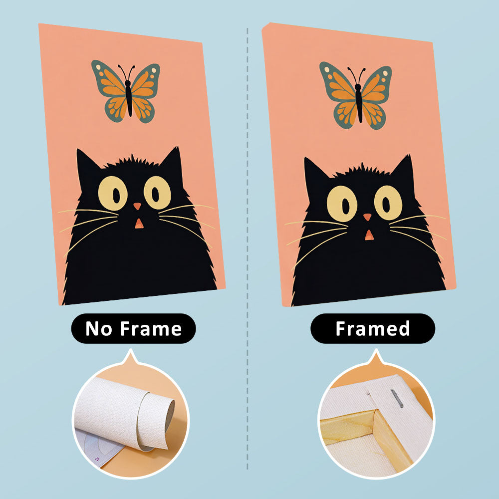 Chat noir tranquille