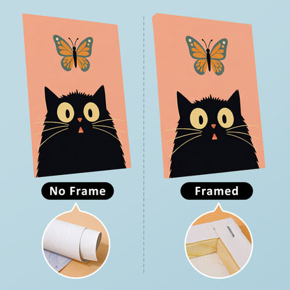 Chat noir tranquille