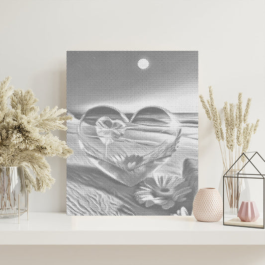Cœur de cristal - Peinture à points