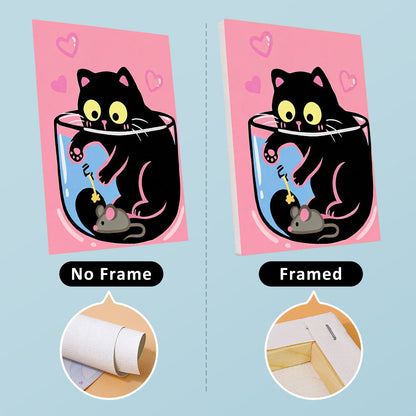 Chats roses et noirs