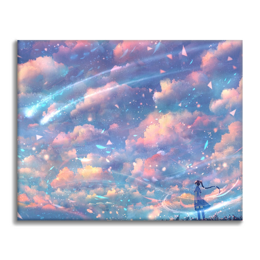 Fille sous le ciel – Peinture par numéros