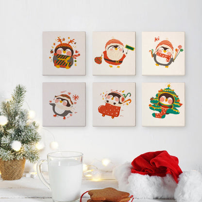 Pingouin de Noël – Peinture par numéros