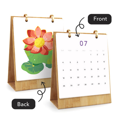 Édition Fleurs – Calendrier de Bureau 2027 à Peindre par Numéros