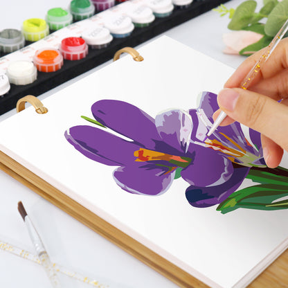 Édition Fleurs – Calendrier de Bureau 2027 à Peindre par Numéros
