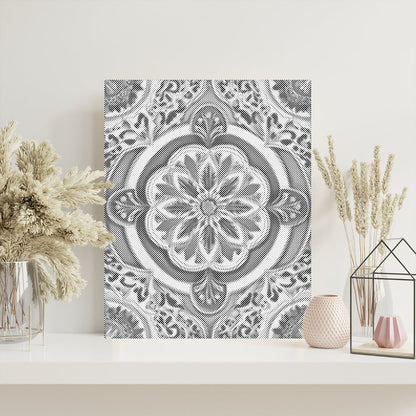 Mandala vert doré - Peinture à points