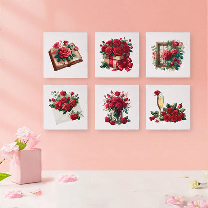 Rose – Peinture par numéros