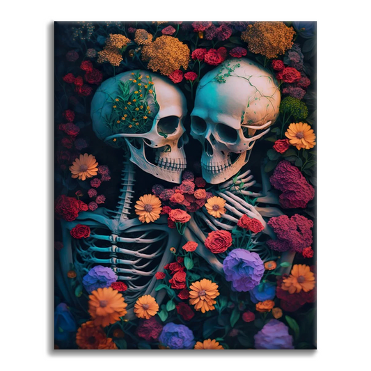 Squelette de la mer de fleurs – Peinture par numéros