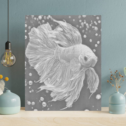 Poisson betta bijou - Peinture à points