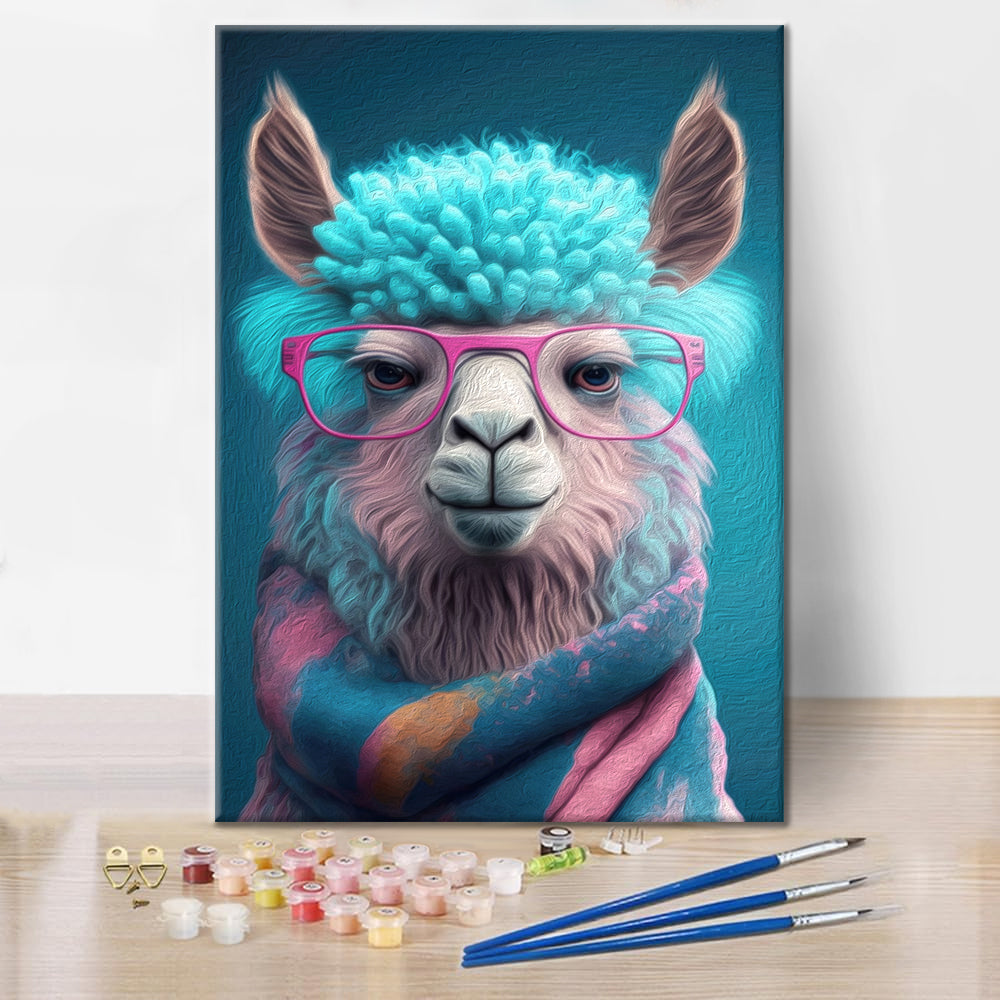 Art de lama mignon – Peinture par numéros
