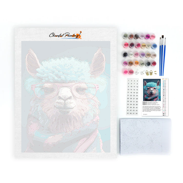 Art de lama mignon – Peinture par numéros