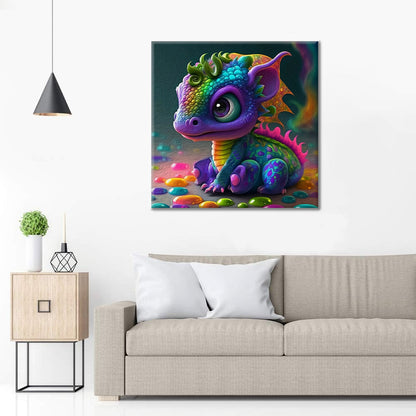 Petit dragon mignon – Peinture par numéros