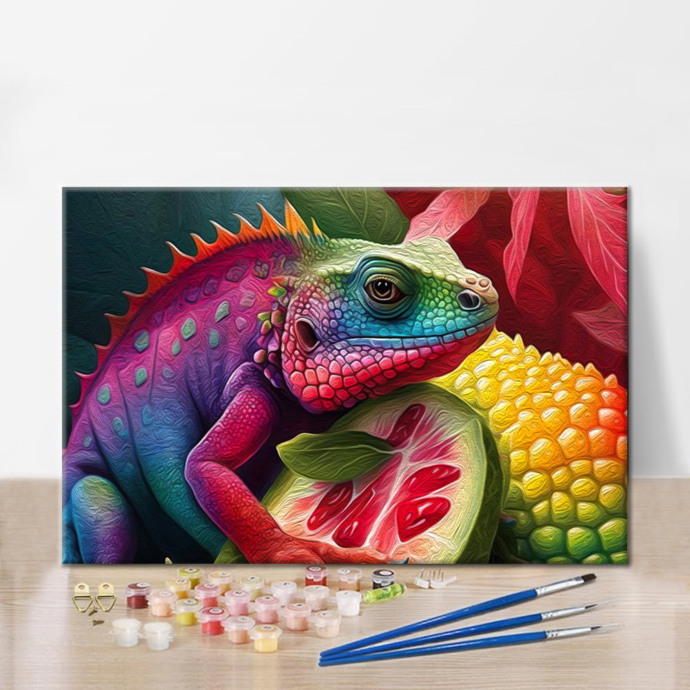 Iguane numérique – Peinture par numéros